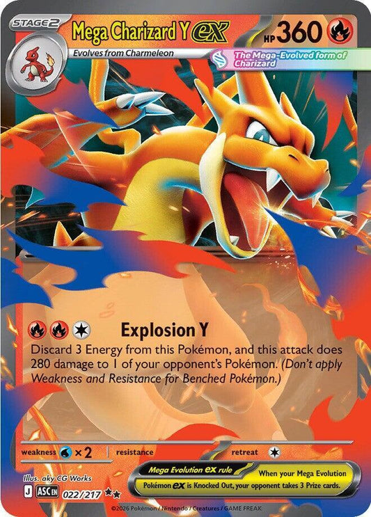 Pokemon ASC Mega Charizard Y ex 022/217 Holo