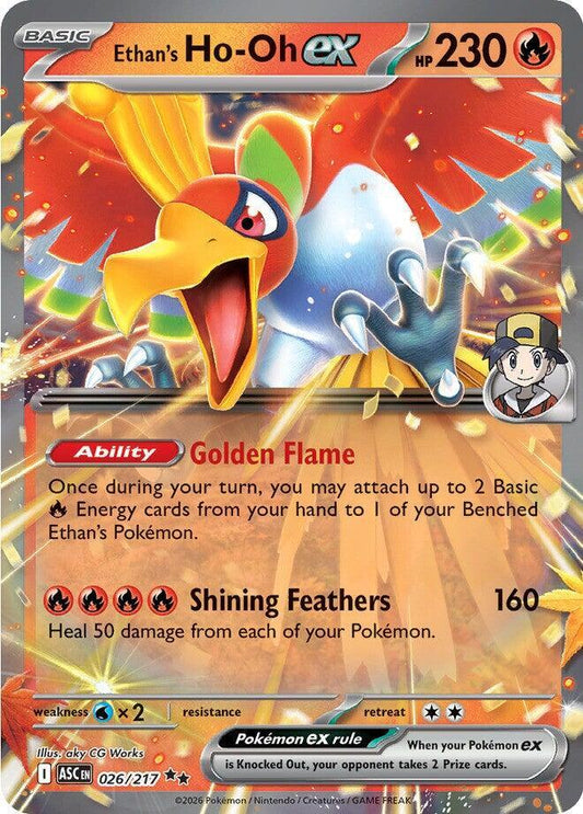 Pokemon ASC Ethan's Ho-Oh ex 026/217 Holo