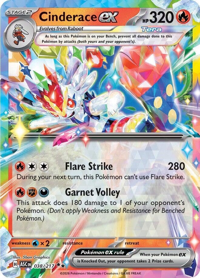 Pokemon ASC Cinderace ex 038/217 Holo