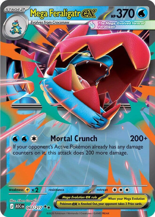 Pokemon ASC Mega Feraligatr ex 043/217 Holo