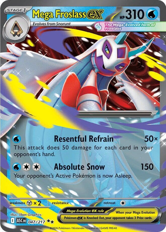 Pokemon ASC Mega Froslass ex 047/217 Holo