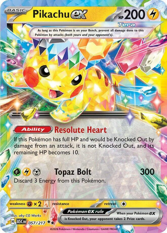 Pokemon ASC Pikachu ex 057/217 Holo