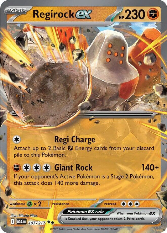 Pokemon ASC Regirock ex 107/217 Holo