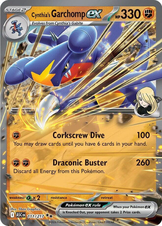 Pokemon ASC Cynthia's Garchomp ex 111/217 Holo
