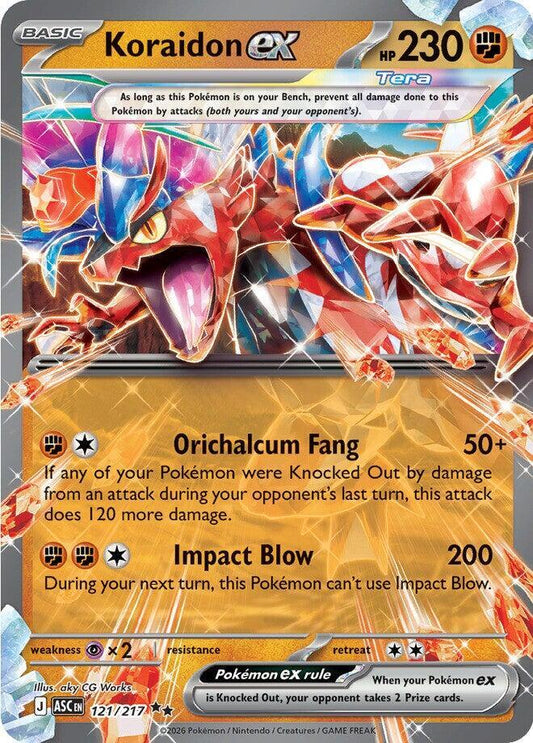 Pokemon ASC Koraidon ex 121/217 Holo