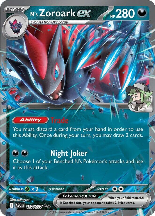 Pokemon ASC N's Zoroark ex 137/217 Holo