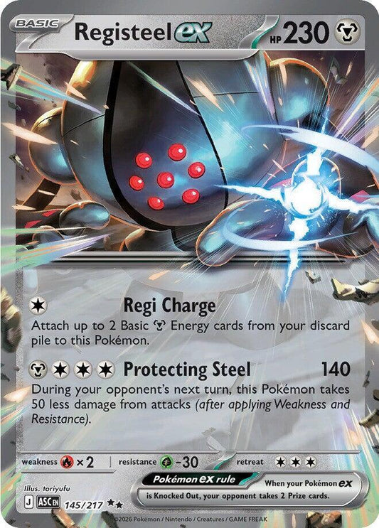 Pokemon ASC Registeel ex 145/217 Holo
