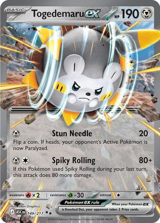 Pokemon ASC Togedemaru ex 149/217 Holo