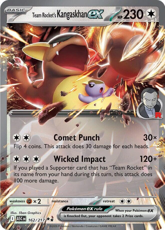 Pokemon ASC Team Rocket's Kangaskhan ex 162/217 Holo