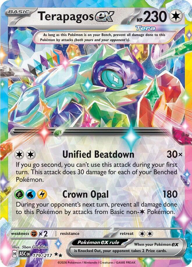 Pokemon ASC Terapagos ex 179/217 Holo