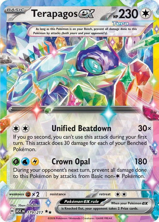 Pokemon ASC Terapagos ex 179/217 Holo