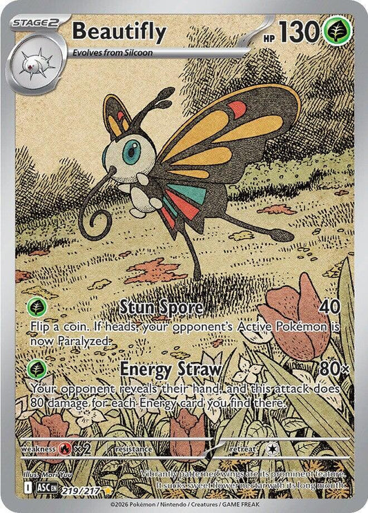 Pokemon ASC Beautifly 219/217 Holo