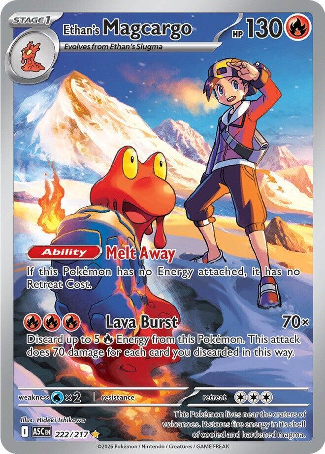 Pokemon ASC Ethan's Magcargo 222/217 Holo
