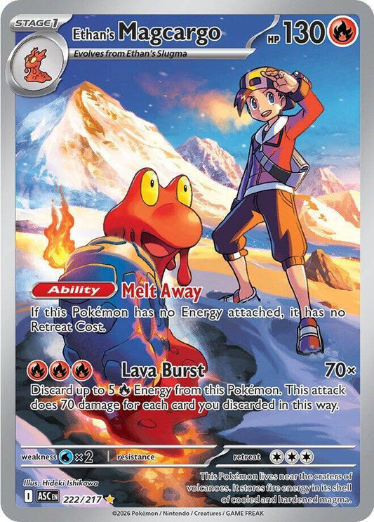 Pokemon ASC Ethan's Magcargo 222/217 Holo