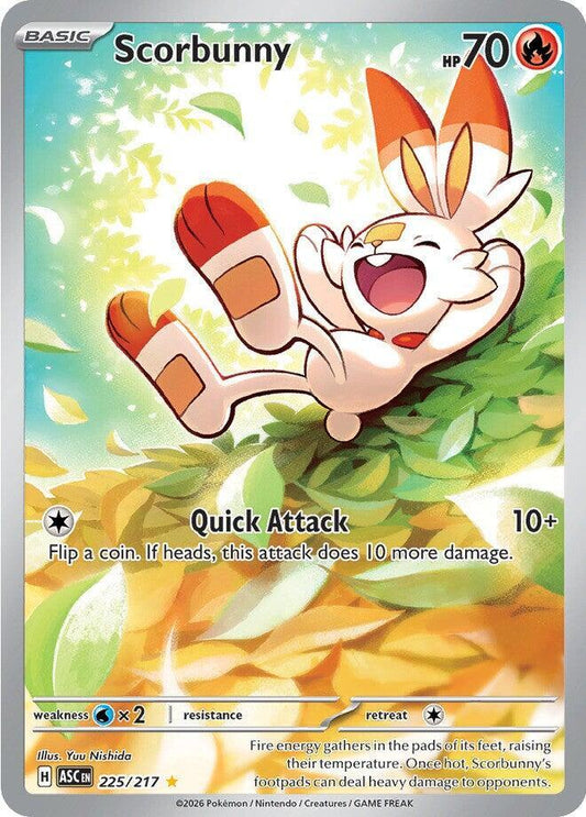 Pokemon ASC Scorbunny 225/217 Holo