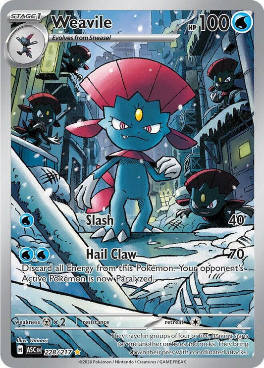 Pokemon ASC Weavile 228/217 Holo