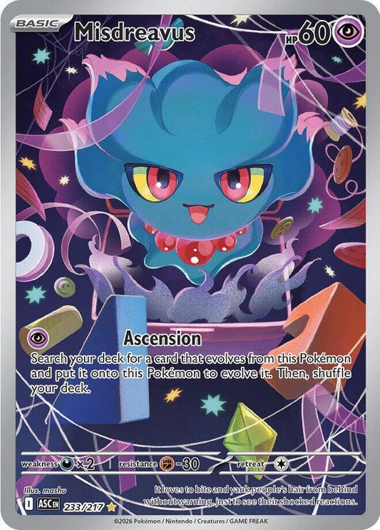 Pokemon ASC Misdreavus 233/217 Holo