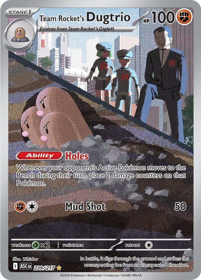 Pokemon ASC Team Rocket's Dugtrio 239/217 Holo
