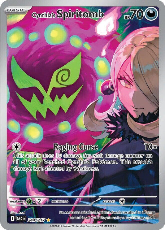 Pokemon ASC Cynthia's Spiritomb 244/217 Holo
