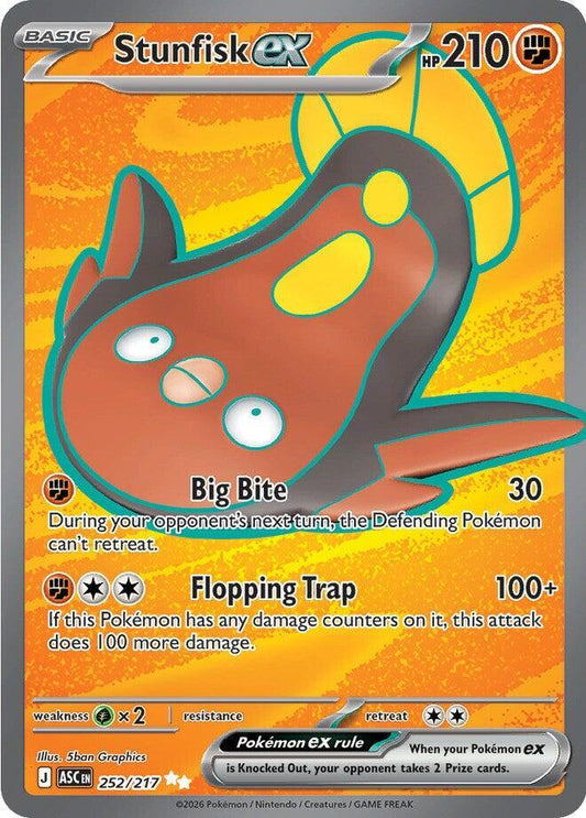 Pokemon ASC Stunfisk ex 252/217 Holo