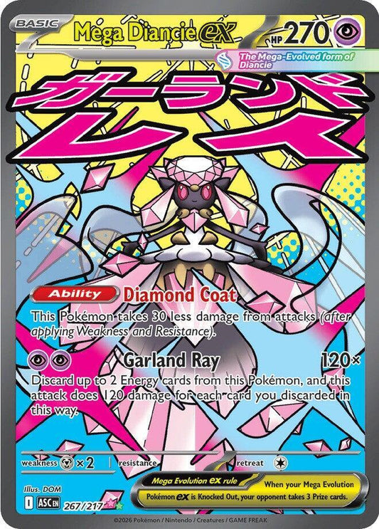 Pokemon ASC Mega Diancie ex 267/217 Holo