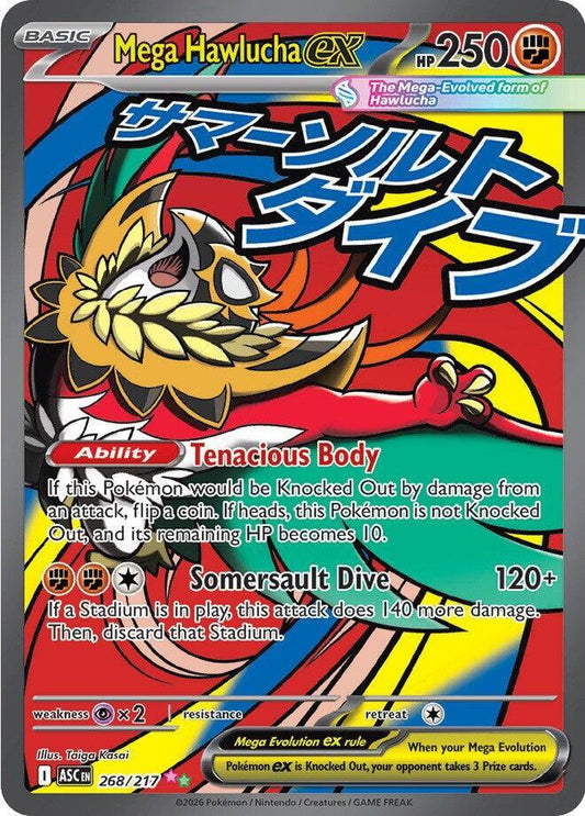 Pokemon ASC Mega Hawlucha ex 268/217 Holo