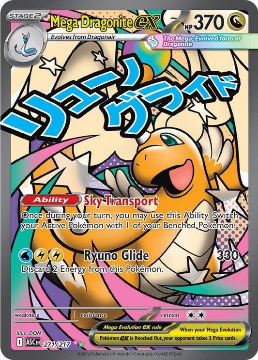 Pokemon ASC Mega Dragonite ex 271/217 Holo