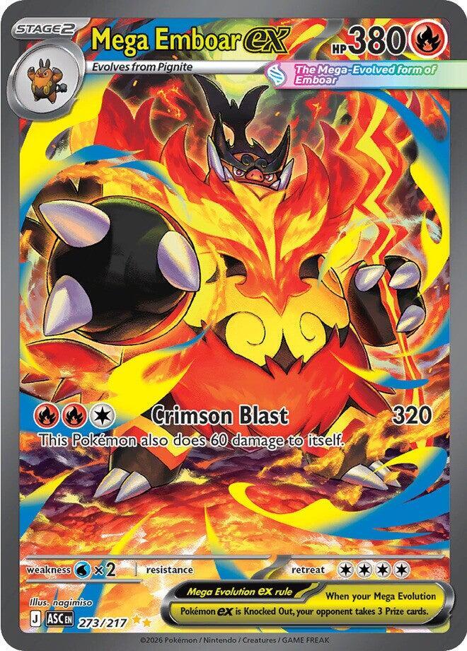 Pokemon ASC Mega Emboar ex 273/217 Holo