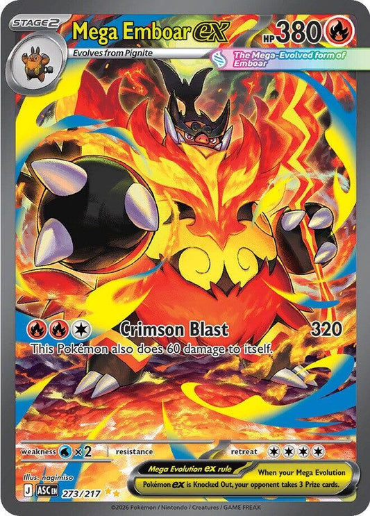 Pokemon ASC Mega Emboar ex 273/217 Holo