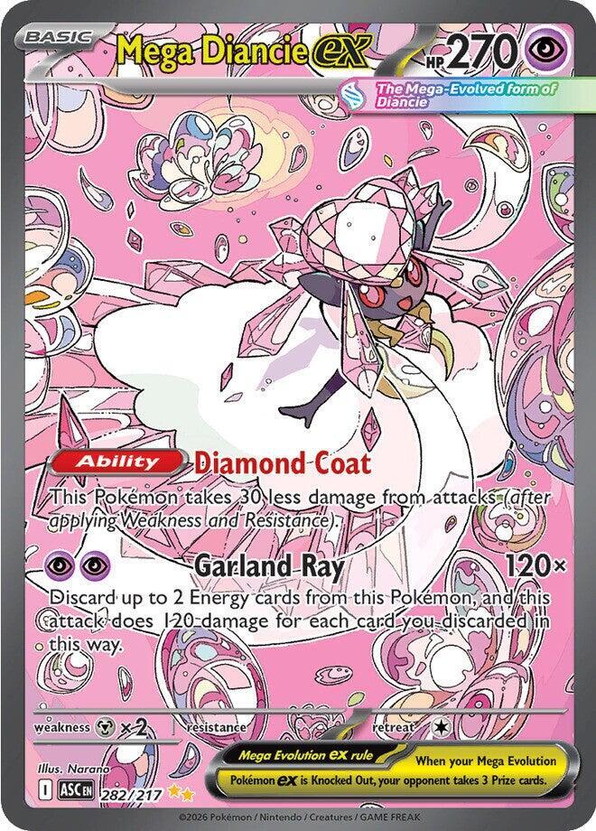 Pokemon ASC Mega Diancie ex 282/217 Holo