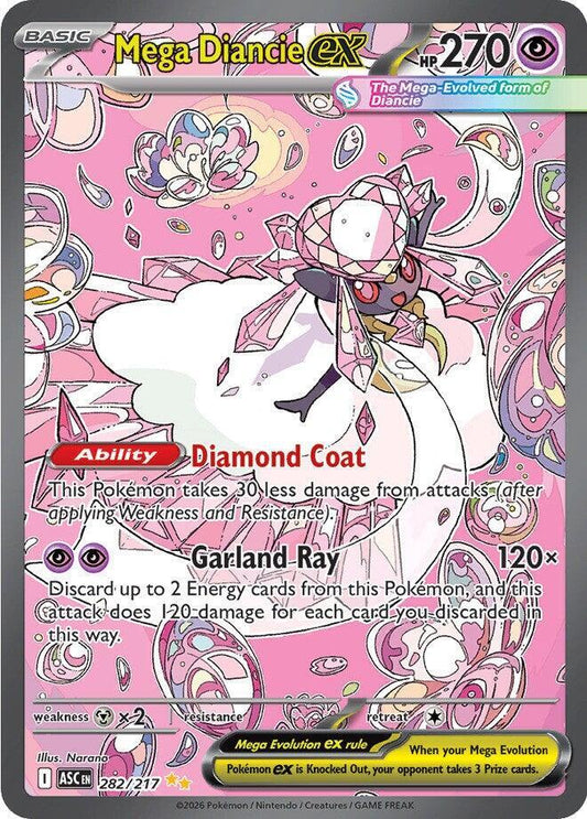 Pokemon ASC Mega Diancie ex 282/217 Holo