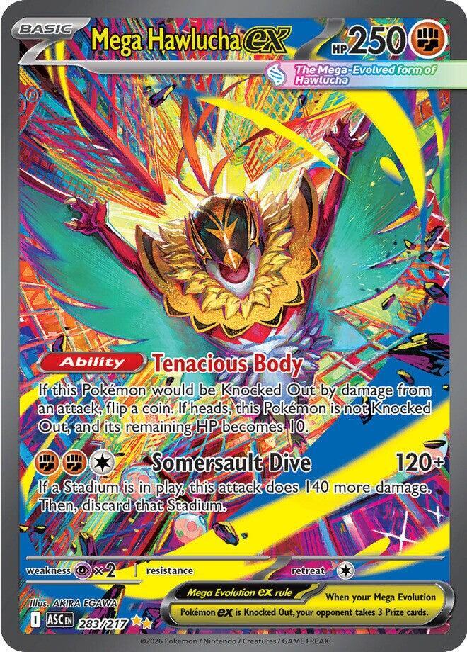 Pokemon ASC Mega Hawlucha ex 283/217 Holo