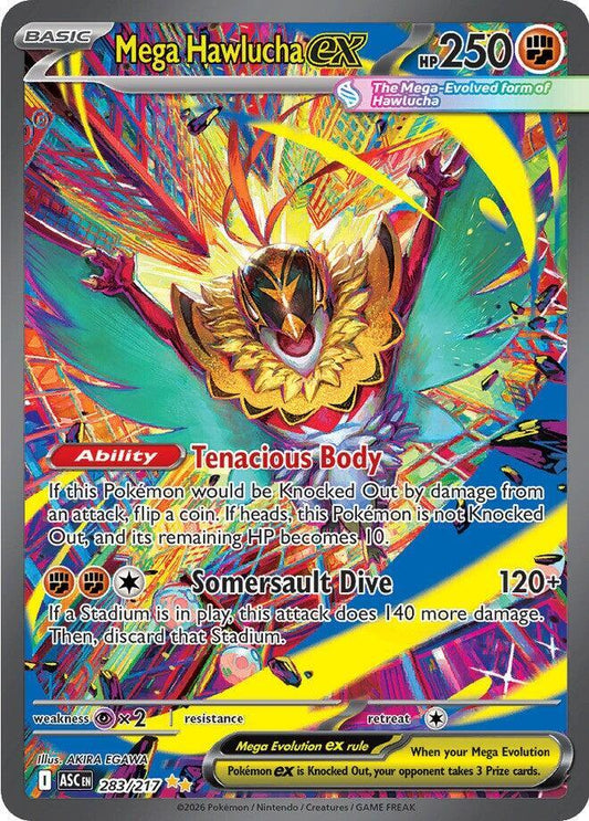 Pokemon ASC Mega Hawlucha ex 283/217 Holo