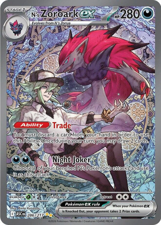 Pokemon ASC N's Zoroark ex 286/217 Holo