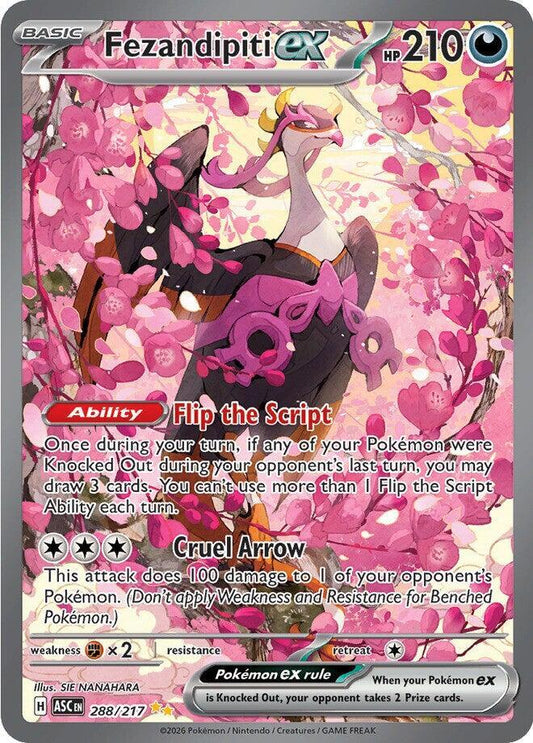 Pokemon ASC Fezandipiti ex 288/217 Holo