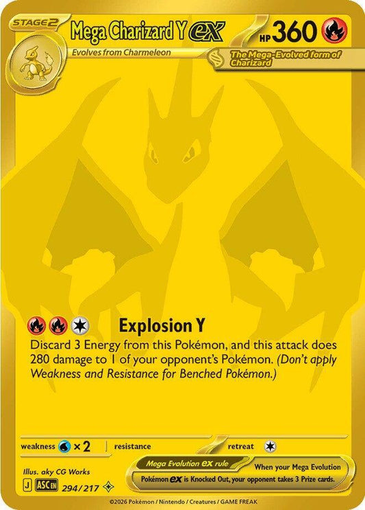 Pokemon ASC Mega Charizard Y ex 294/217 Holo