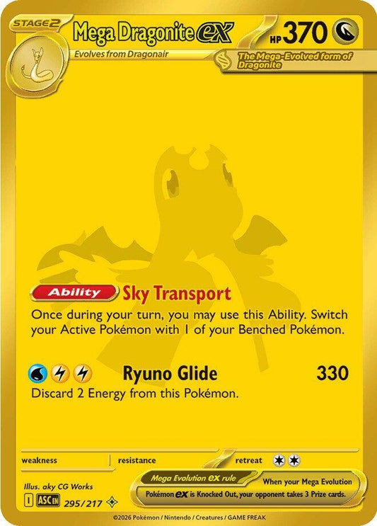 Pokemon ASC Mega Dragonite ex 295/217 Holo