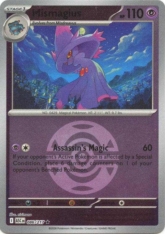 Pokemon ASC Mismagius (Dusk Ball) 086/217 Reverse Holo