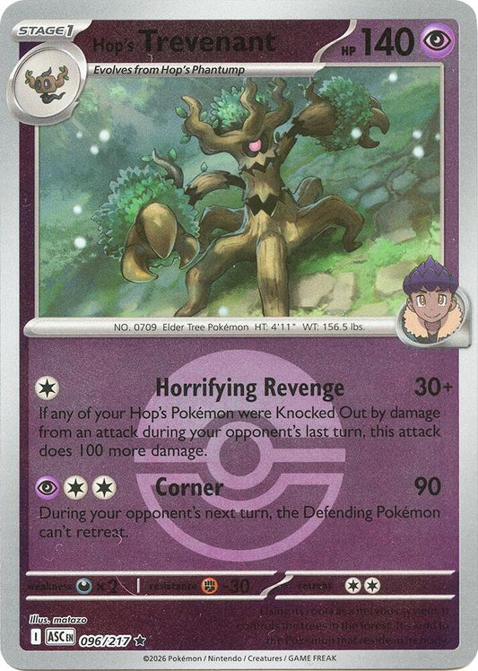 Pokemon ASC Hop's Trevenant - (Poke Ball) 096/217 Reverse Holo