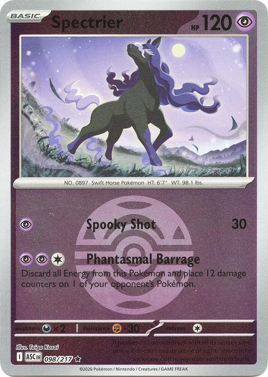 Pokemon ASC Spectrier (Dusk Ball) 098/217 Reverse Holo