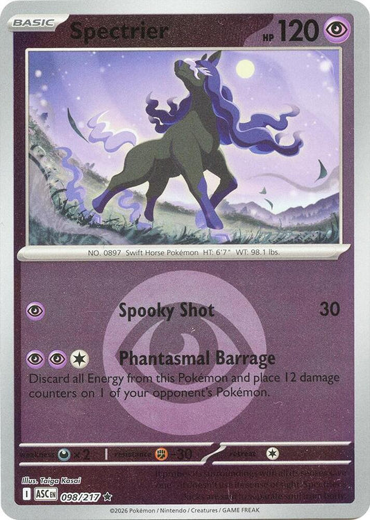 Pokemon ASC Spectrier (Energy Symbol Pattern) 098/217 Reverse Holo