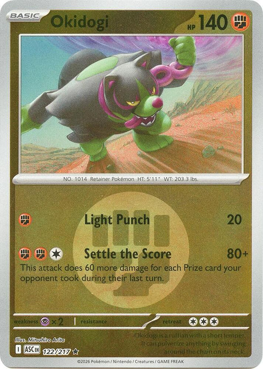 Pokemon ASC Okidogi (Energy Symbol Pattern) 122/217 Reverse Holo
