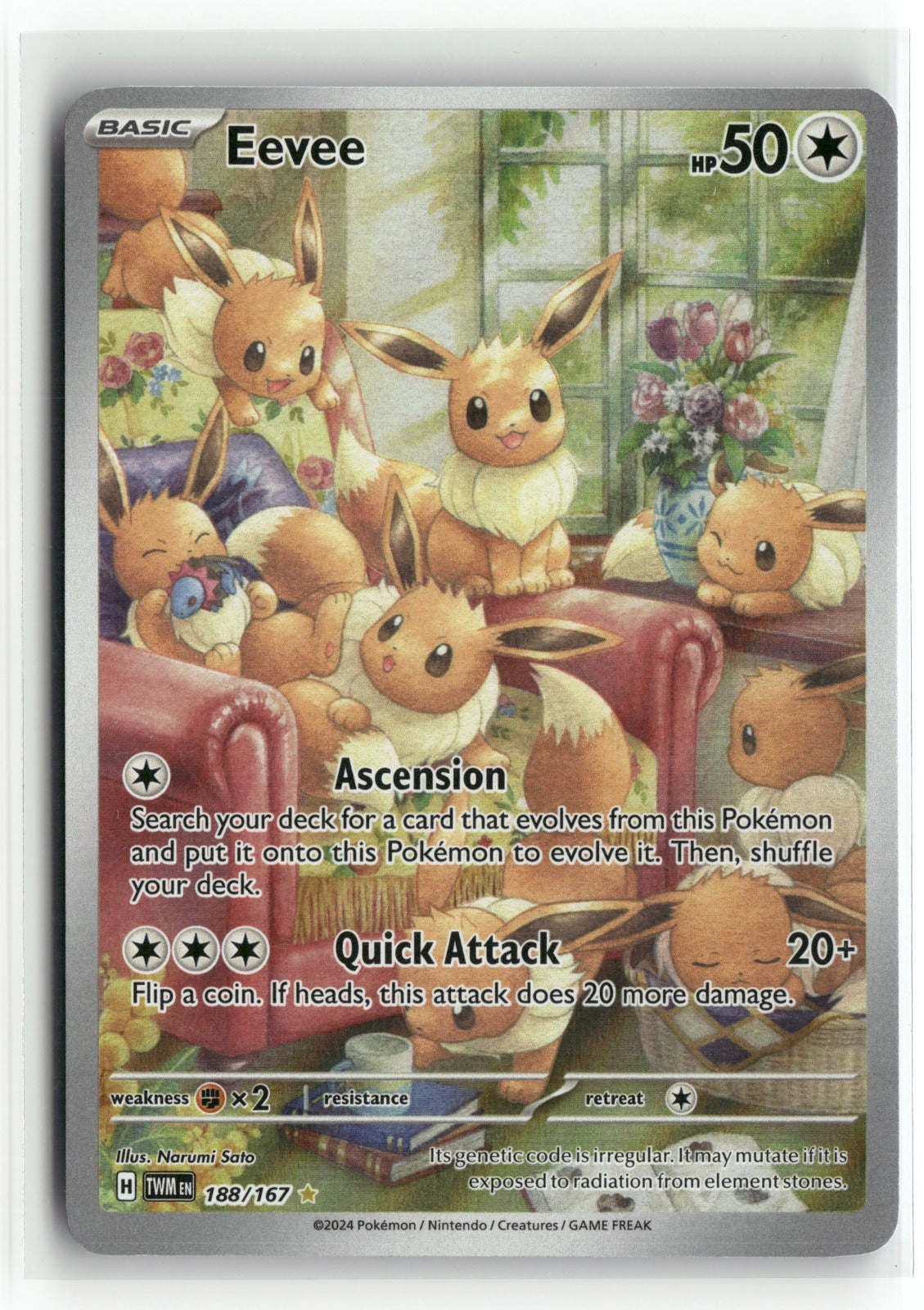 Pokemon SV06: Twilight Masquerade Eevee 188/167 Holo