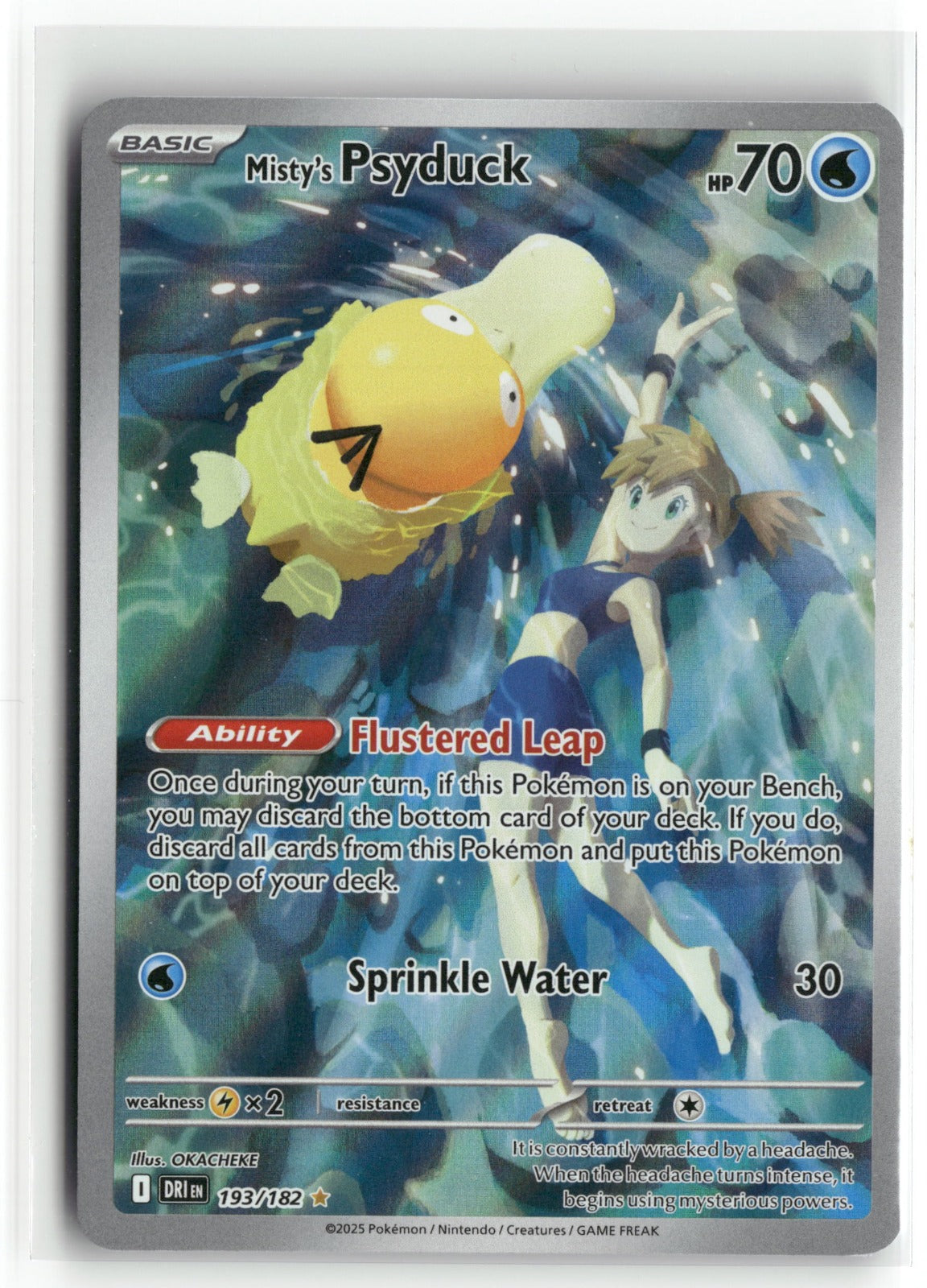 Pokemon Misty's Psyduck 193/182 Illustration Rare 2025 SV10: Destined Rivals