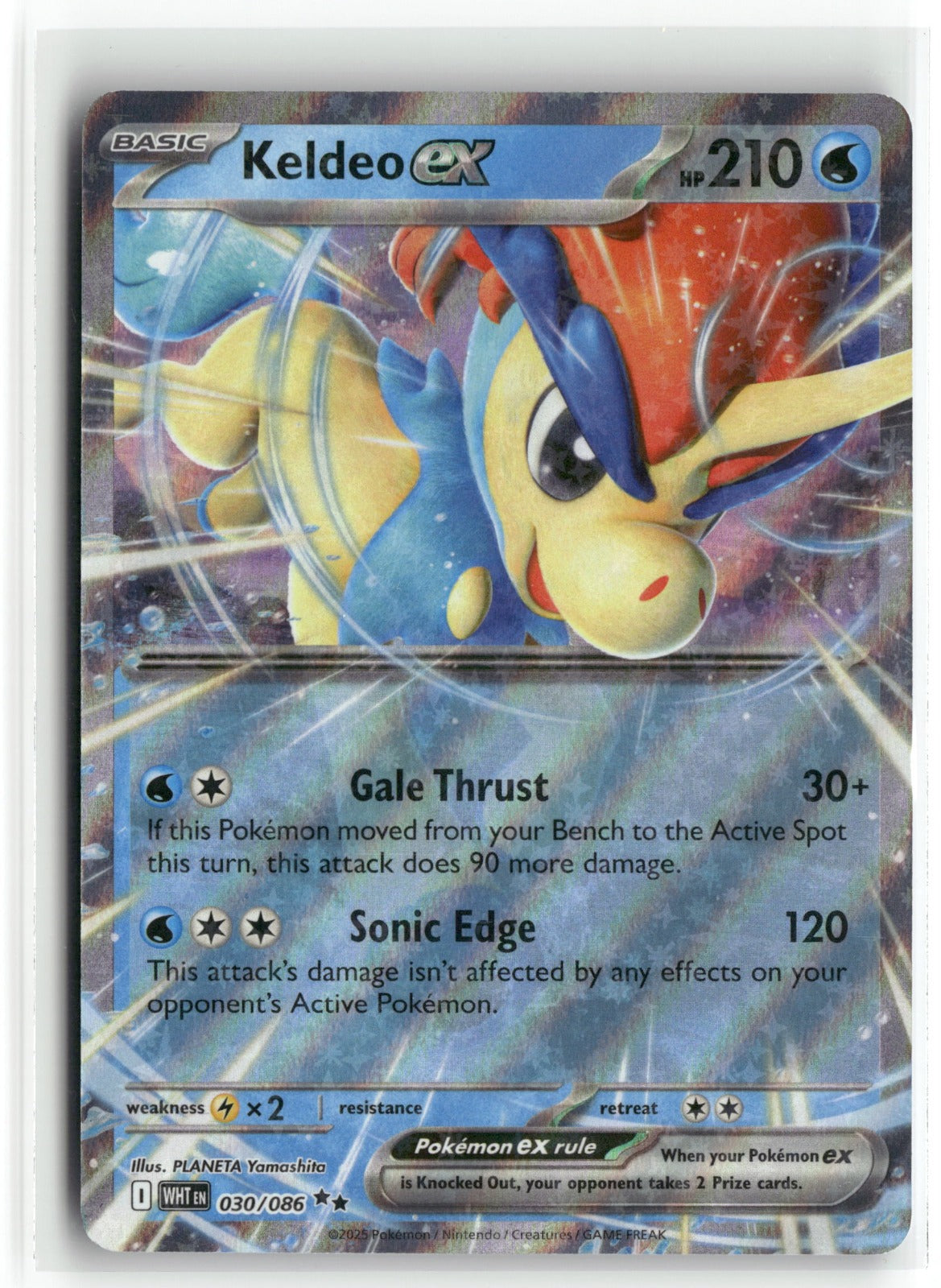 Pokemon Keldeo ex 030/086 Double Rare 2025 SV: White Flare