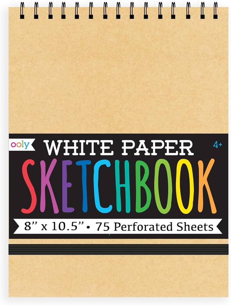 D.I.Y. Cover: White Paper Sketchbook (8" x 10.5")