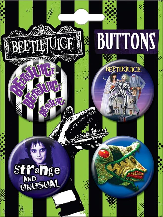 Beetlejuice 4 Button Set