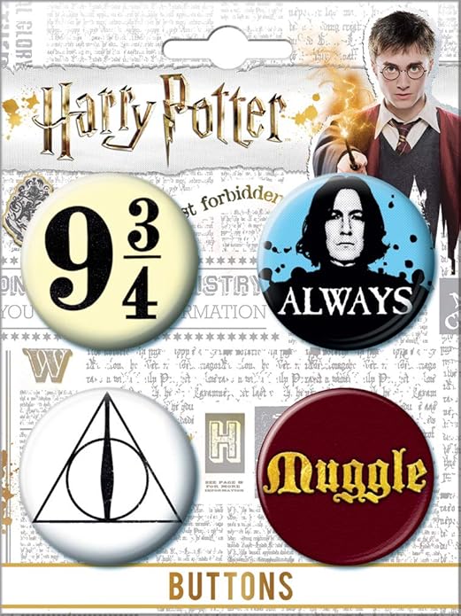 Harry Potter 4 Button Set