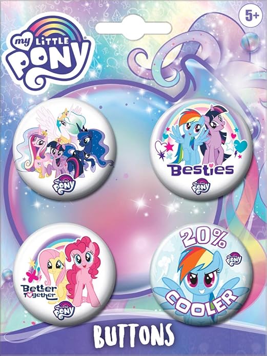 My Little Pony 4 Button Set 1