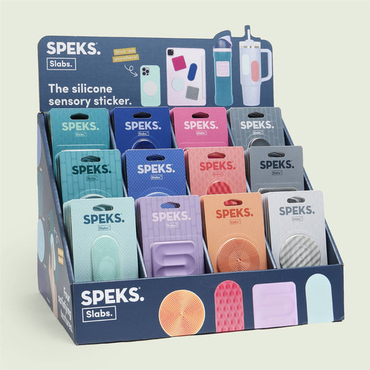 Speks Slabs Silicone Sensory Sticker Fidget – Peel, Stick & Squish Tactile Toy